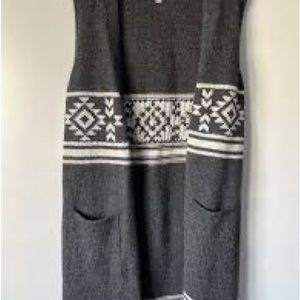 ASIRI Alpaca Acrylic Long Cardigan Vest